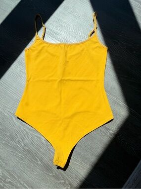 Free People Intimately Yellow bodysuit